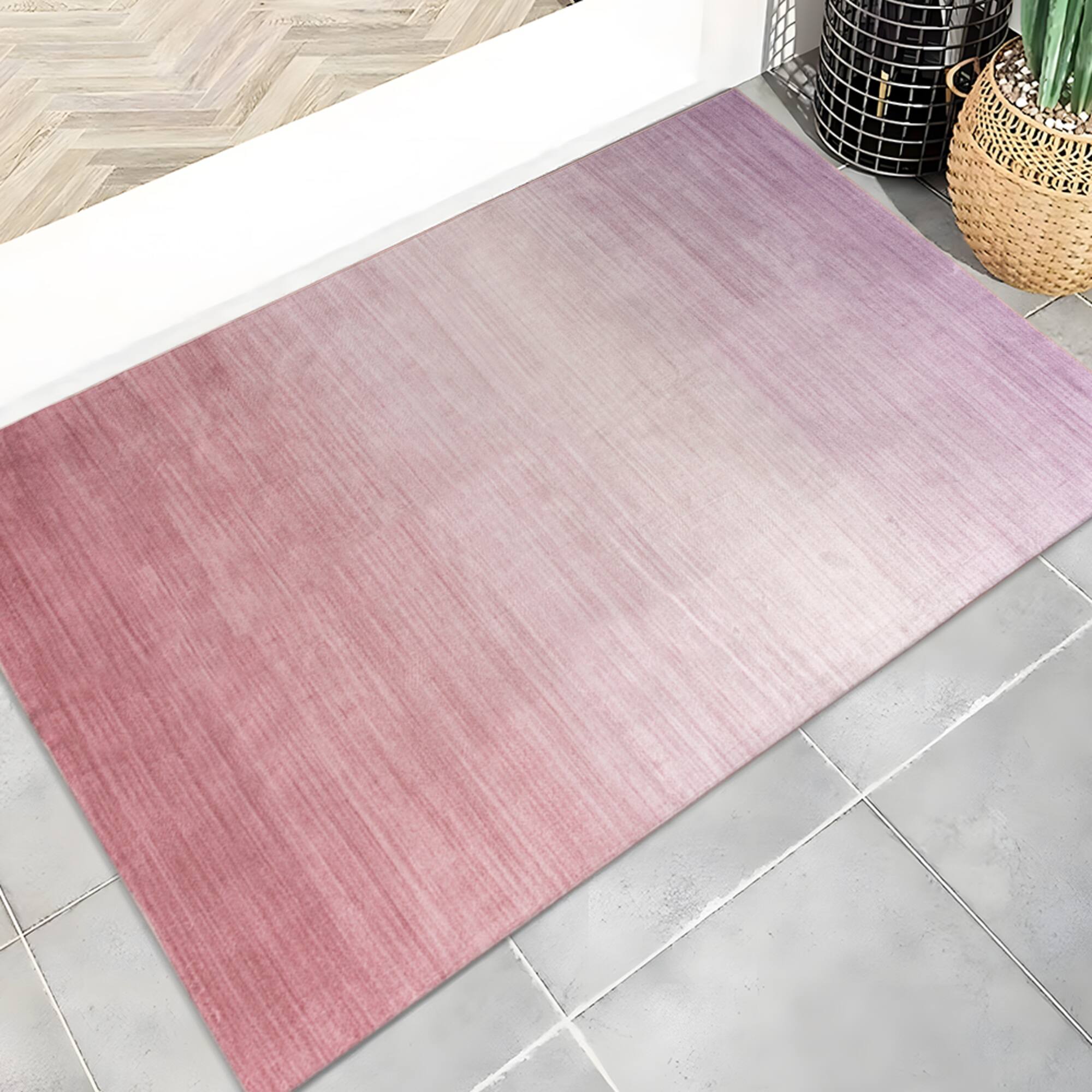 Gradient Pink Washable Rug by Ashland